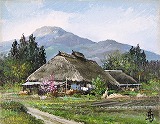 林喜市郎 山麓の家 油彩・キャンバス